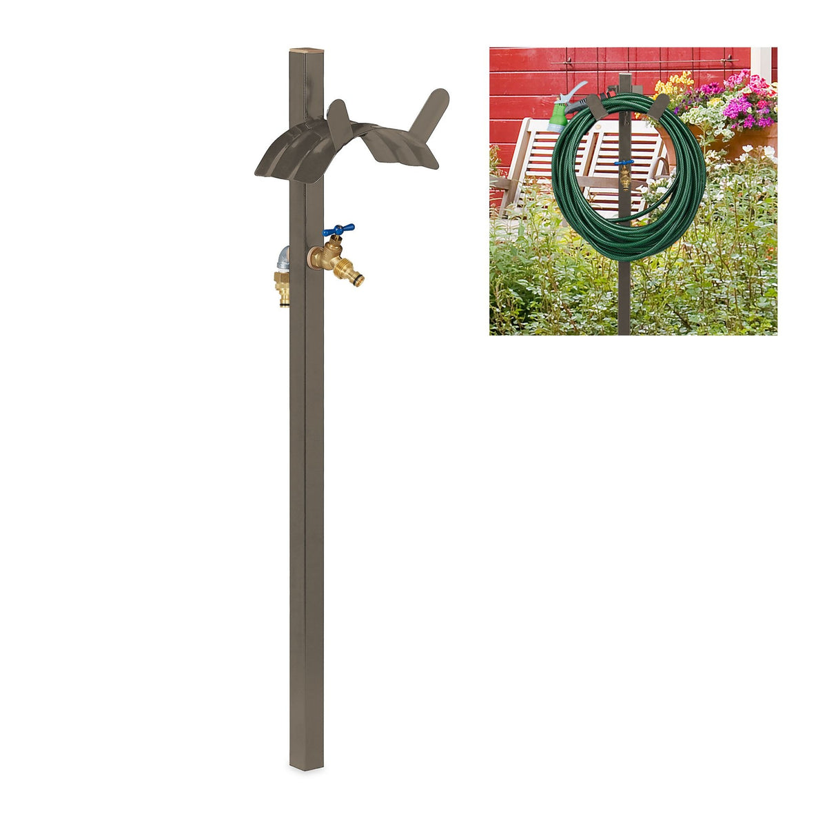 Free-Standing Tap with Hose Pipe Holder