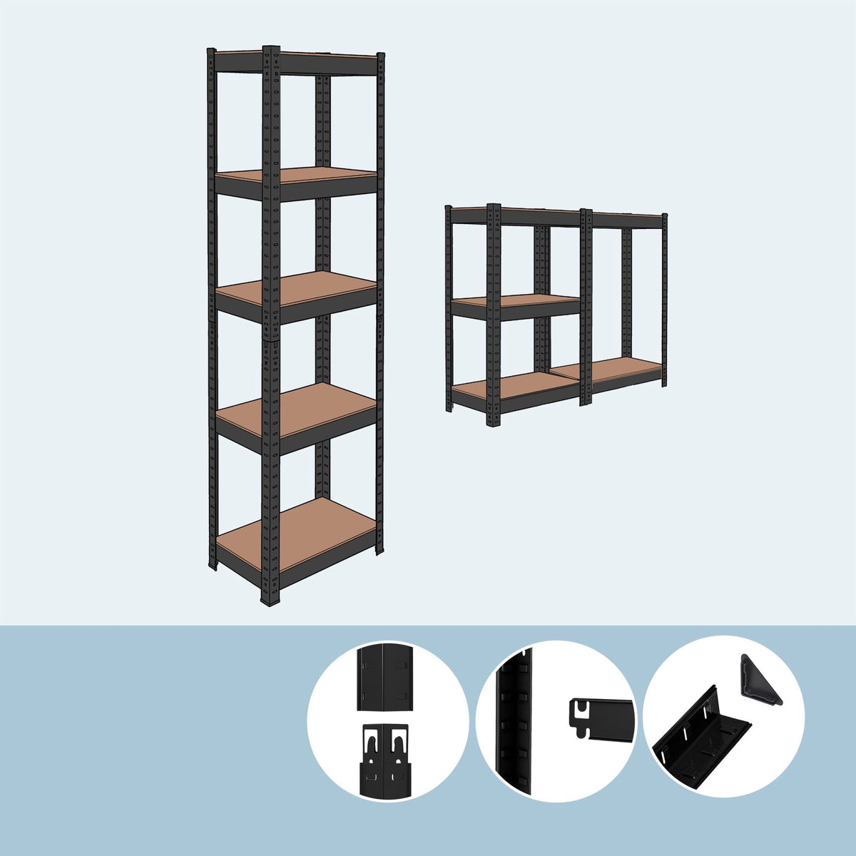 Freestanding 5-Tier Shelf for Garage or Pantry