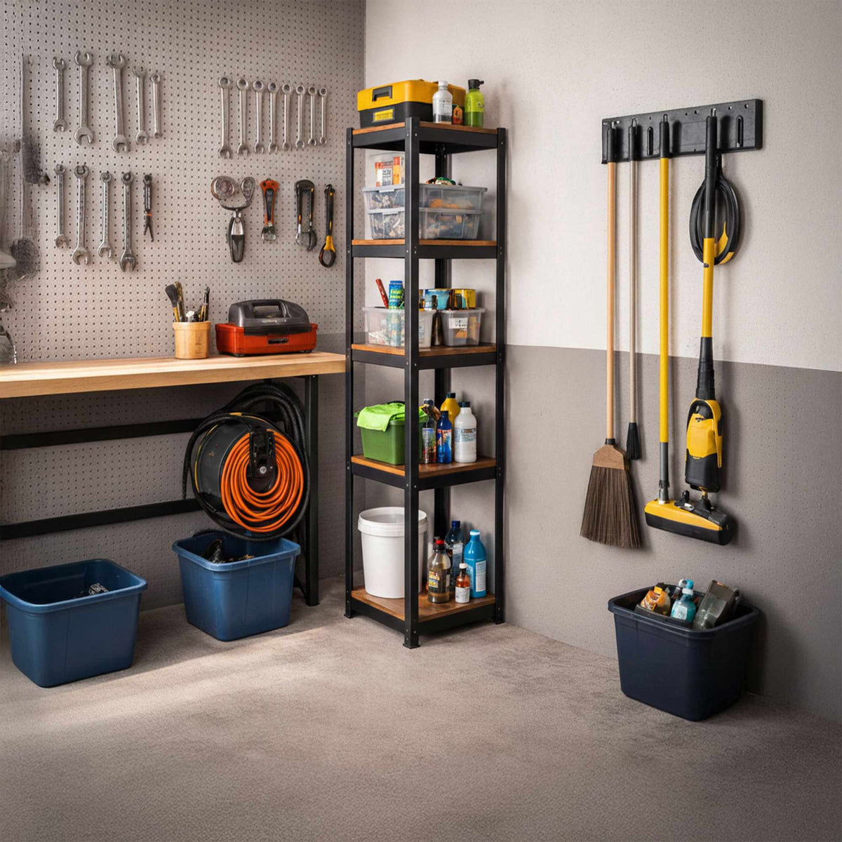 Freestanding 5-Tier Shelf for Garage or Pantry