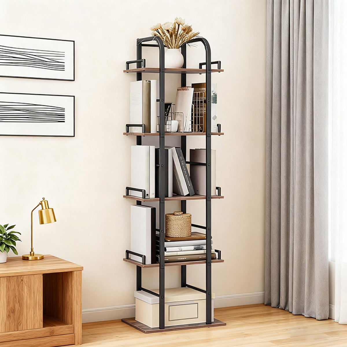 Freestanding 5-Tier Shelf for Living Room and Kitchen