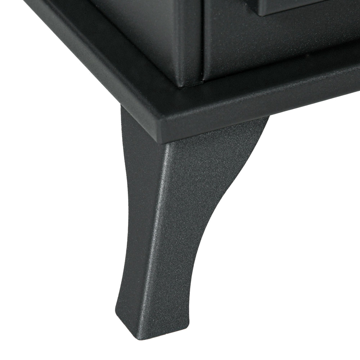 Freestanding Ethanol Fireplace, Black, 3h Burn Time