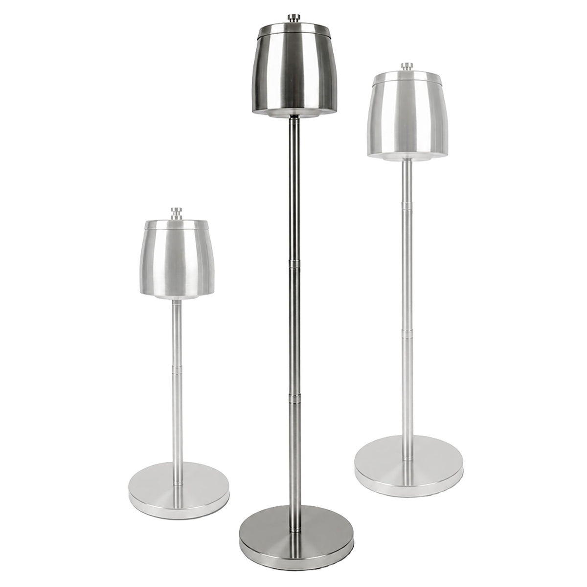 Freestanding Stainless Steel Ashtray, Adjustable Height