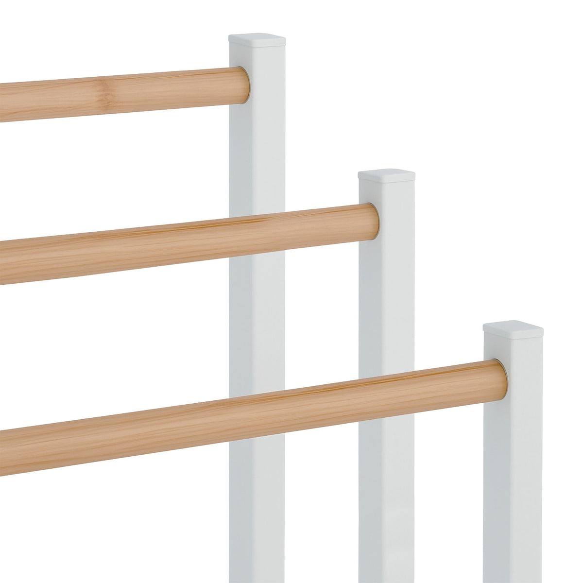 Freestanding Towel Rack with 3 Bamboo Rods