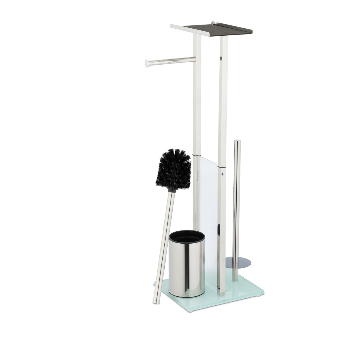 Freestanding toilet seat with shelf