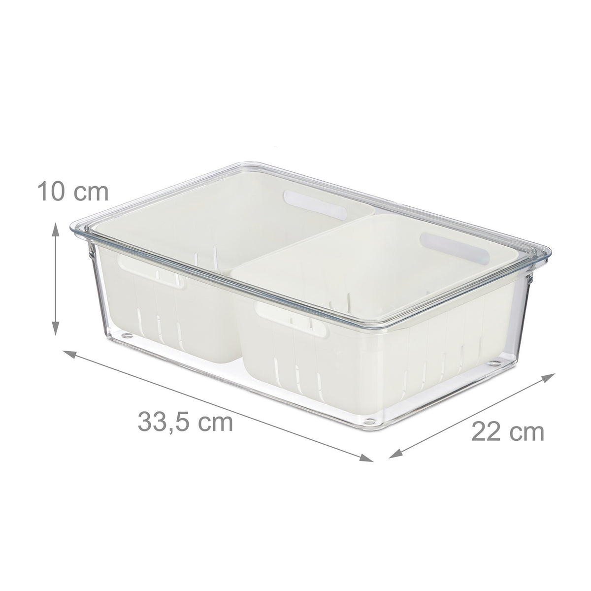 Fridge Organisers with Drainage, Set of 3