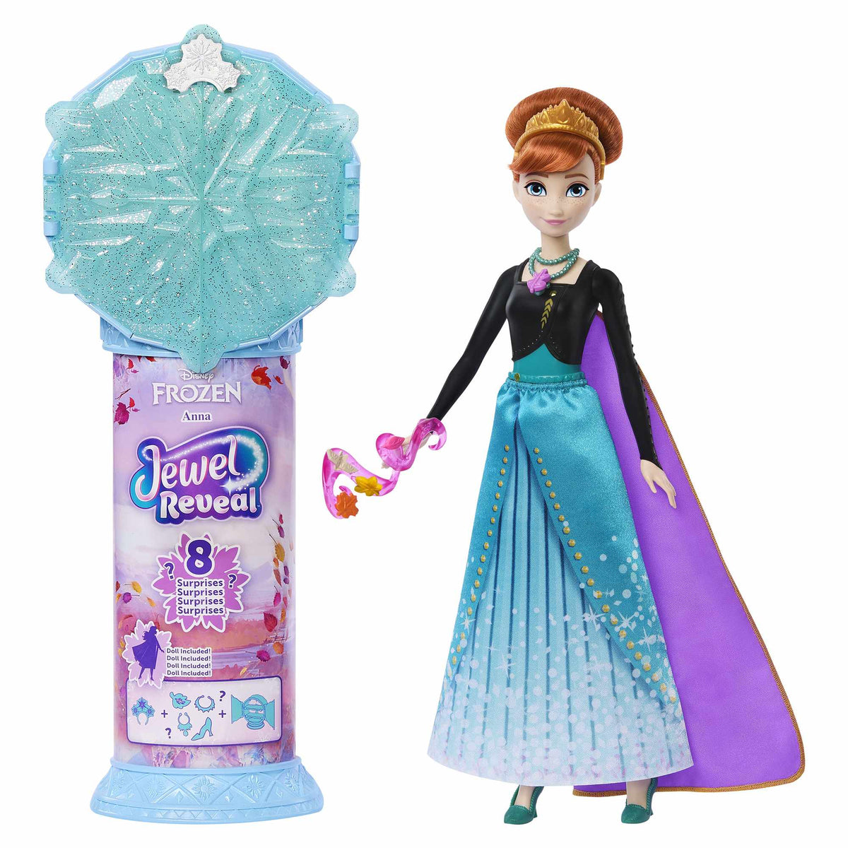 Frozen Anna Doll Set with Wand, Jewelry, and Accessories