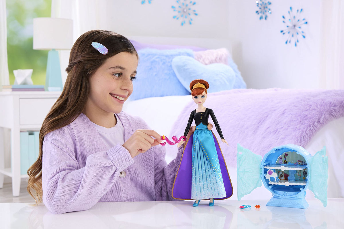 Frozen Anna Doll Set with Wand, Jewelry, and Accessories