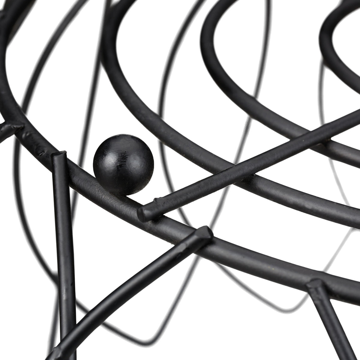 Fruit basket in black metal