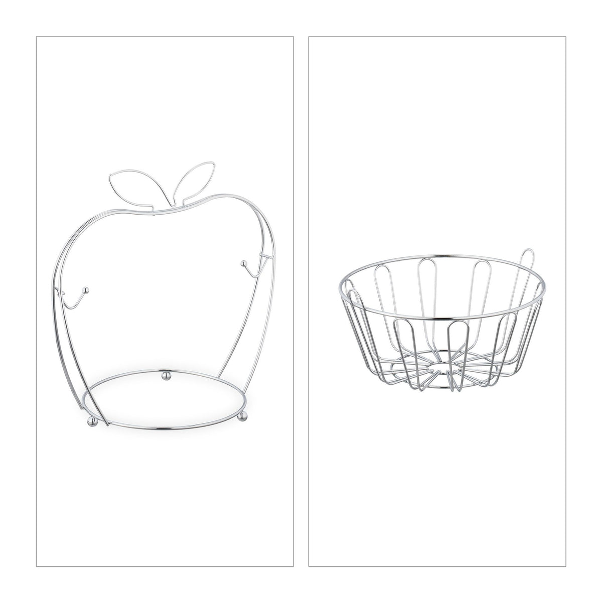 Fruit bowl "Apple" made of metal