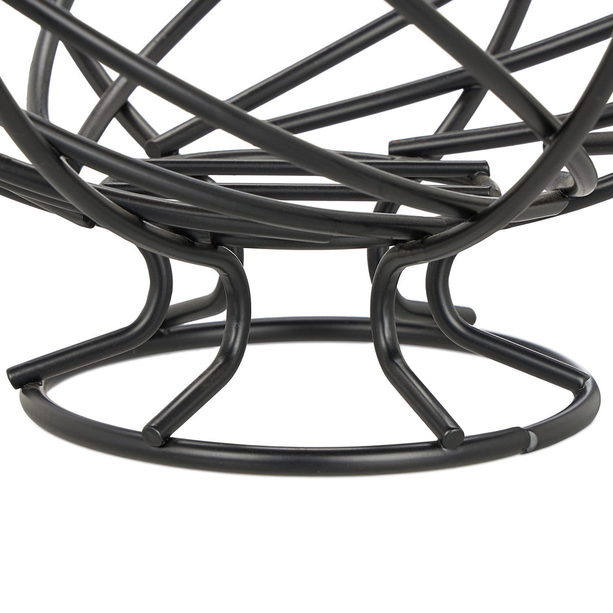 Fruit bowl in black metal