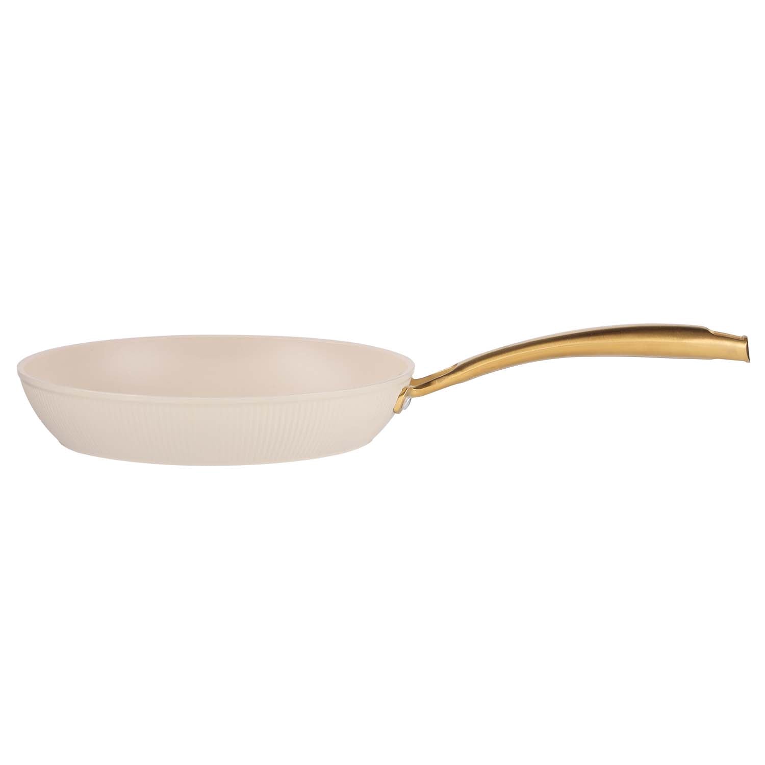 Frying Pan, 24 cm, Beige, Ceramic Coating, 1.5 L Capacity