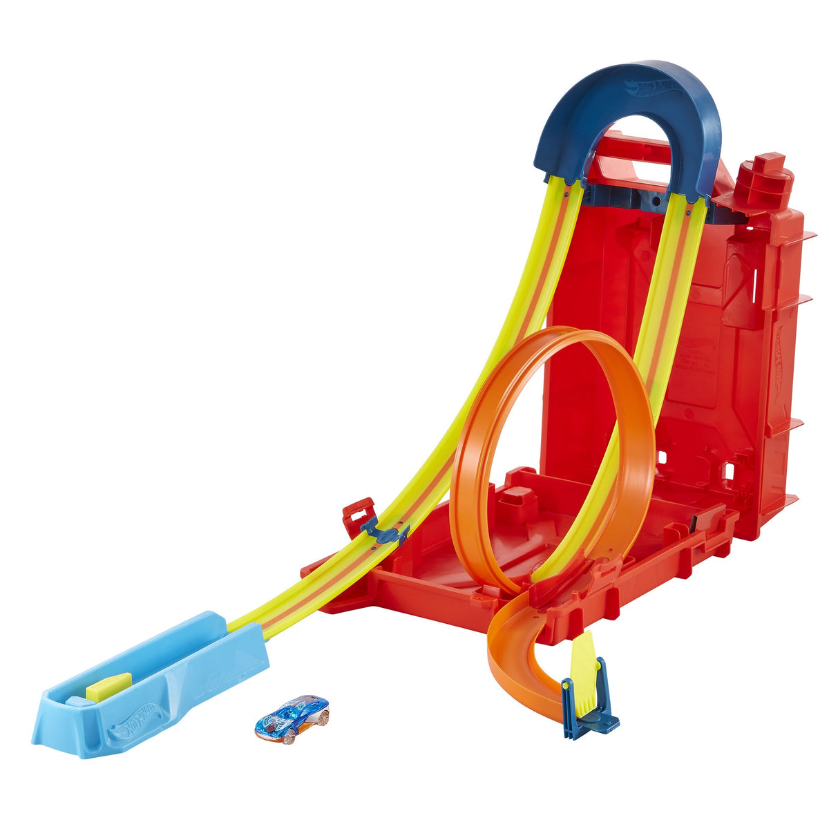Fuel Can Stunt Box Playset with Track and Car, 6+