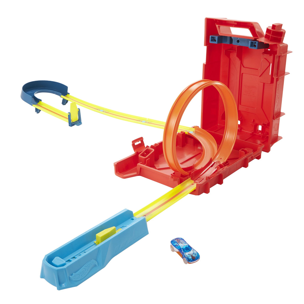 Fuel Can Stunt Box Playset with Track and Car, 6+