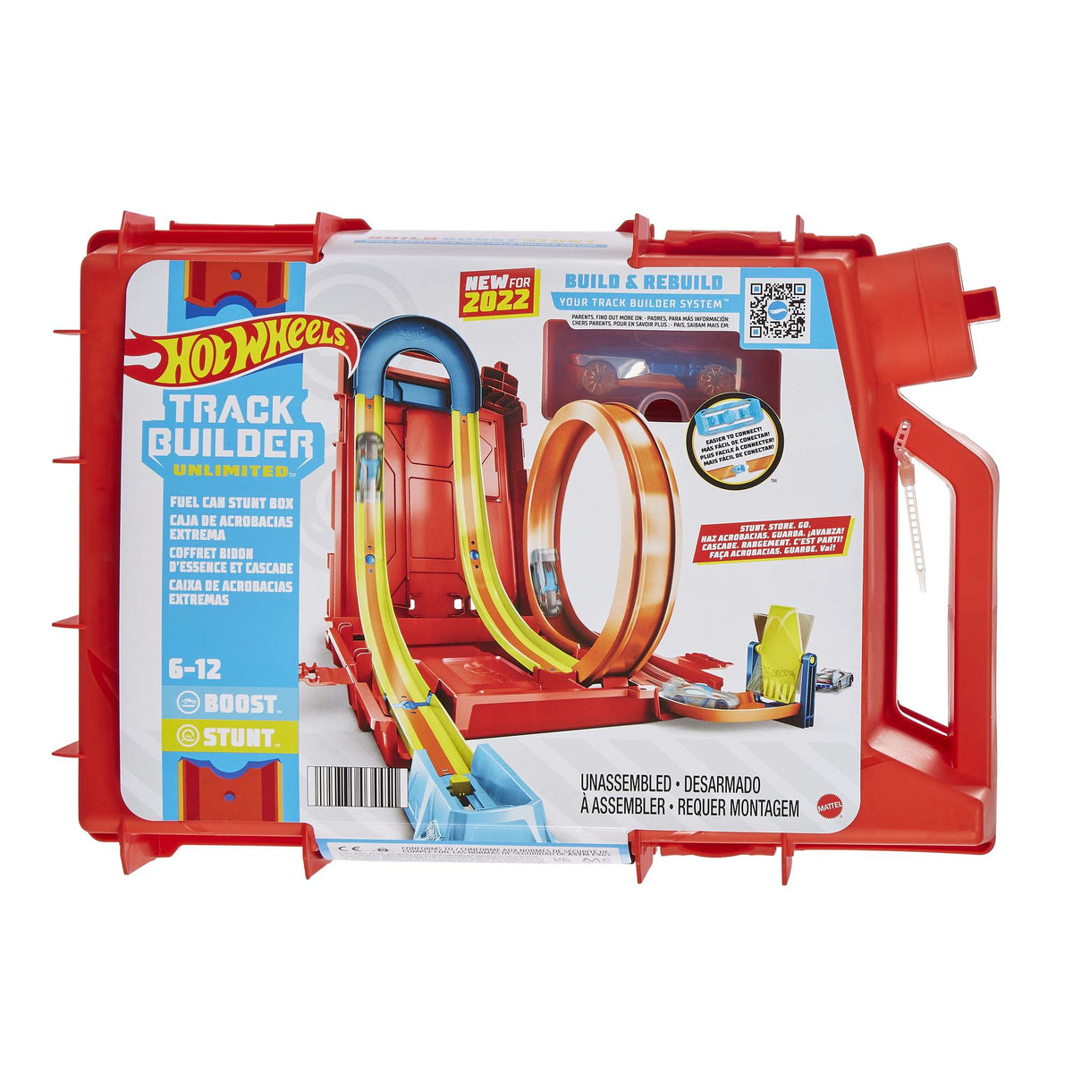 Fuel Can Stunt Box Playset with Track and Car, 6+