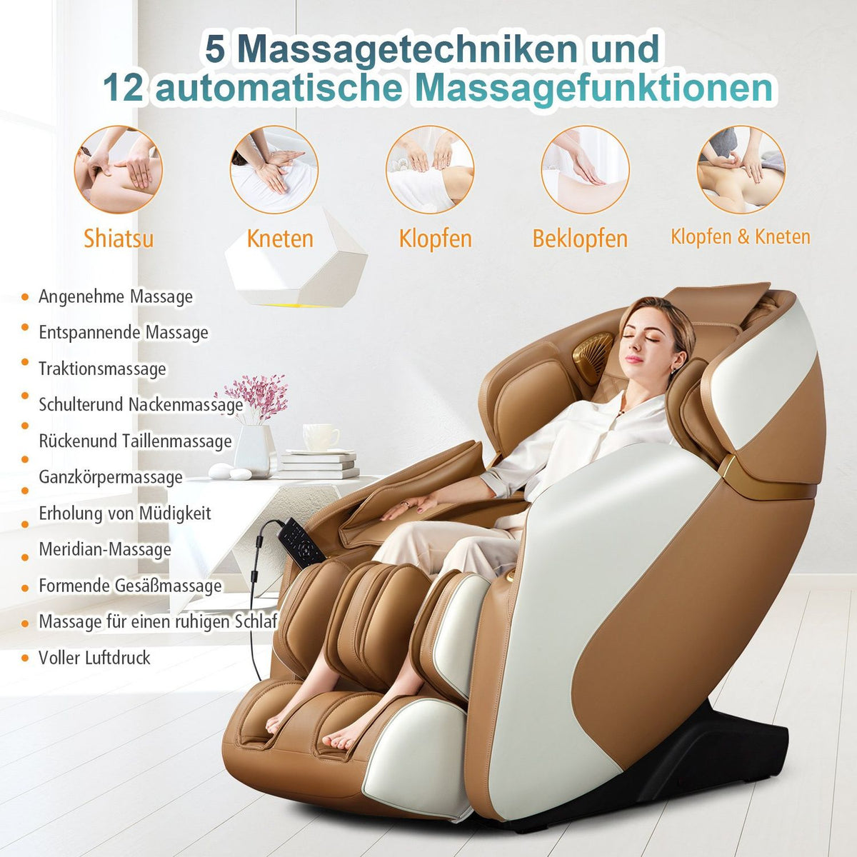 Full Body Massage Chair with Zero Gravity & Heat