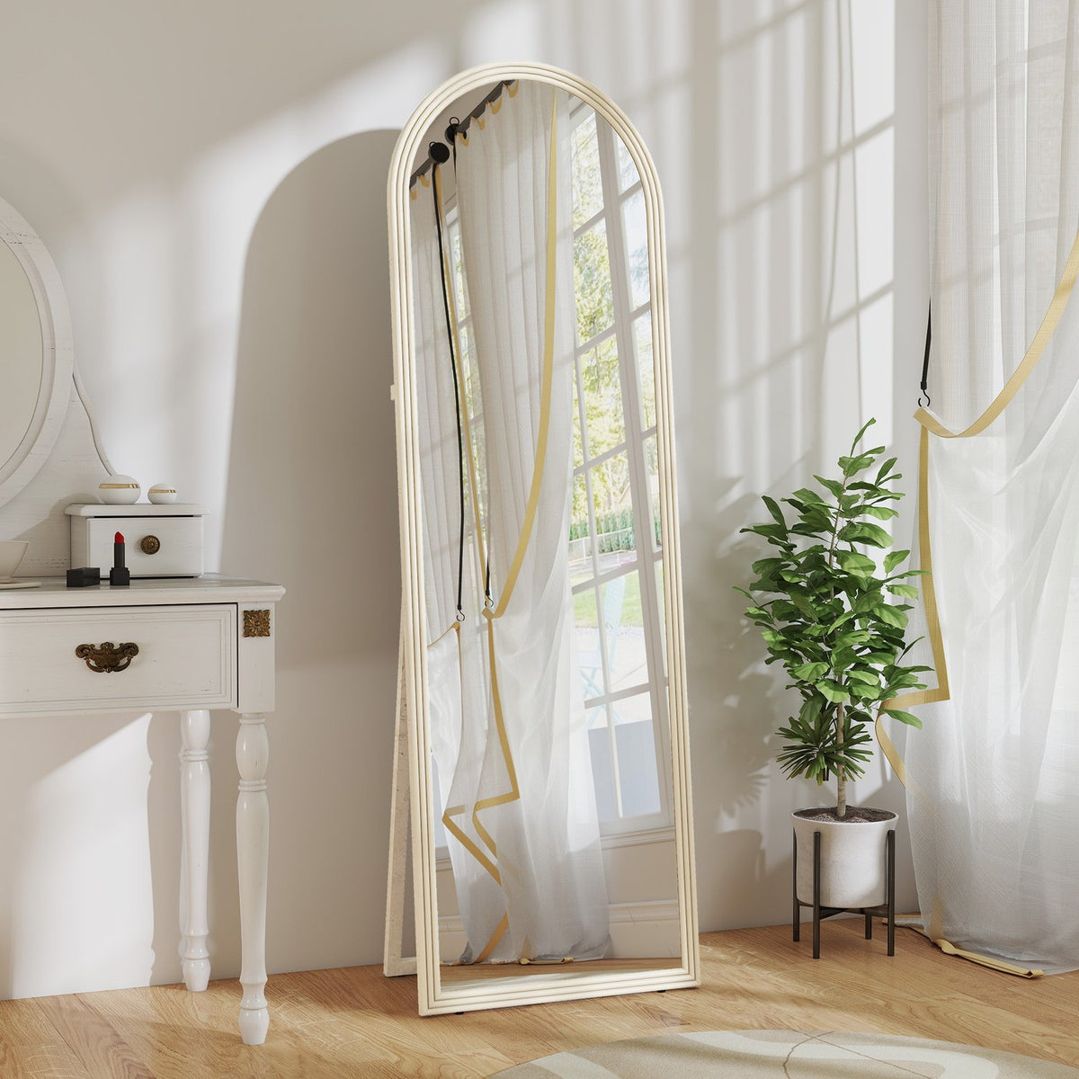 Full-Length Mirror, 50x160 cm, Freestanding, Wall-Mount