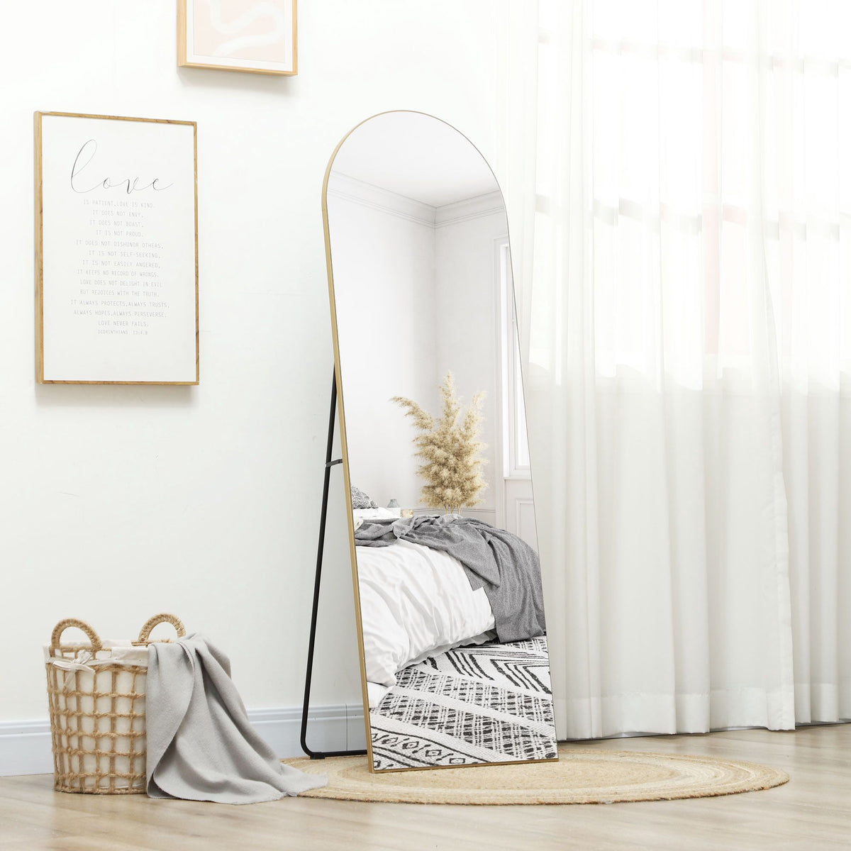 Full-Length Mirror, Frameless, 50x150 cm, Gold