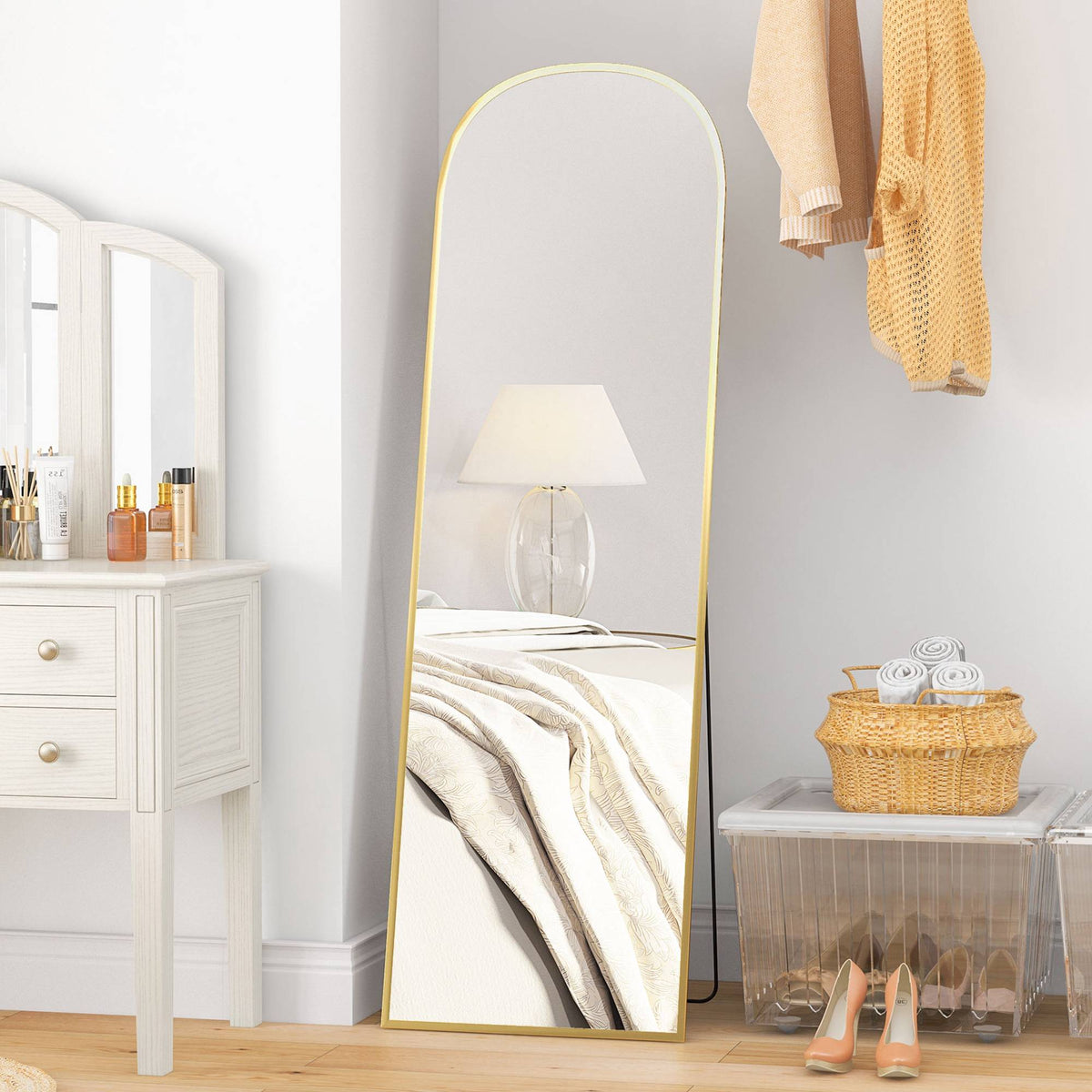Full-Length Mirror, Gold, 50 x 161.5 cm, Aluminum Frame