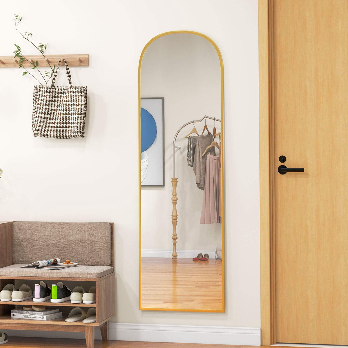 Full-Length Mirror, Gold, 50 x 161.5 cm, Aluminum Frame