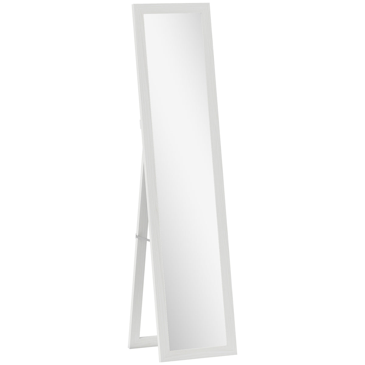 Full-Length Mirror with Frame, Antique Wood Finish, 157 cm