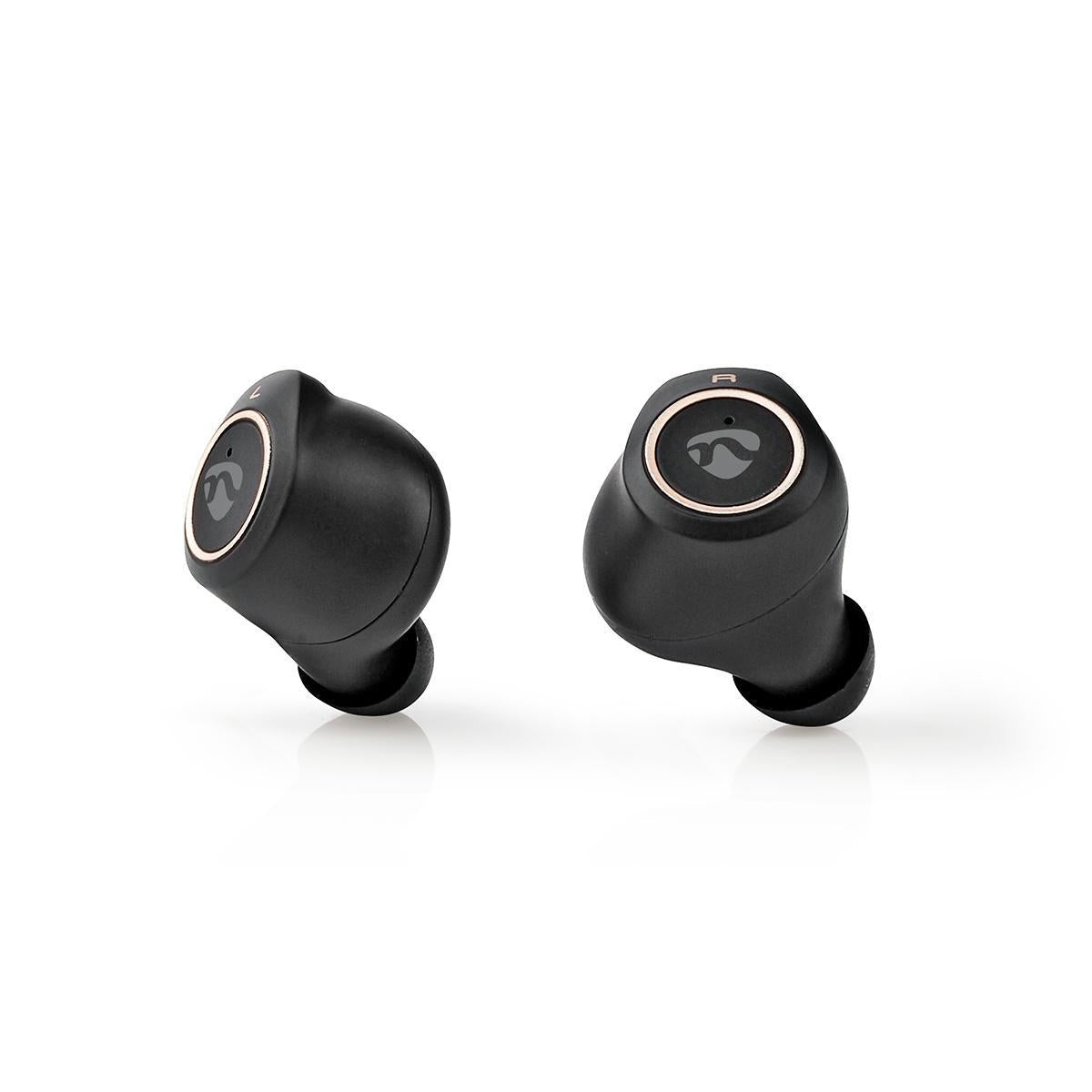 Fully Wireless Headphones | Bluetooth® | Maximum battery life: 3 hours | Press Control | Battery cover | Built-in microphone | Support for voice control | Ear Wings | Gold / Black