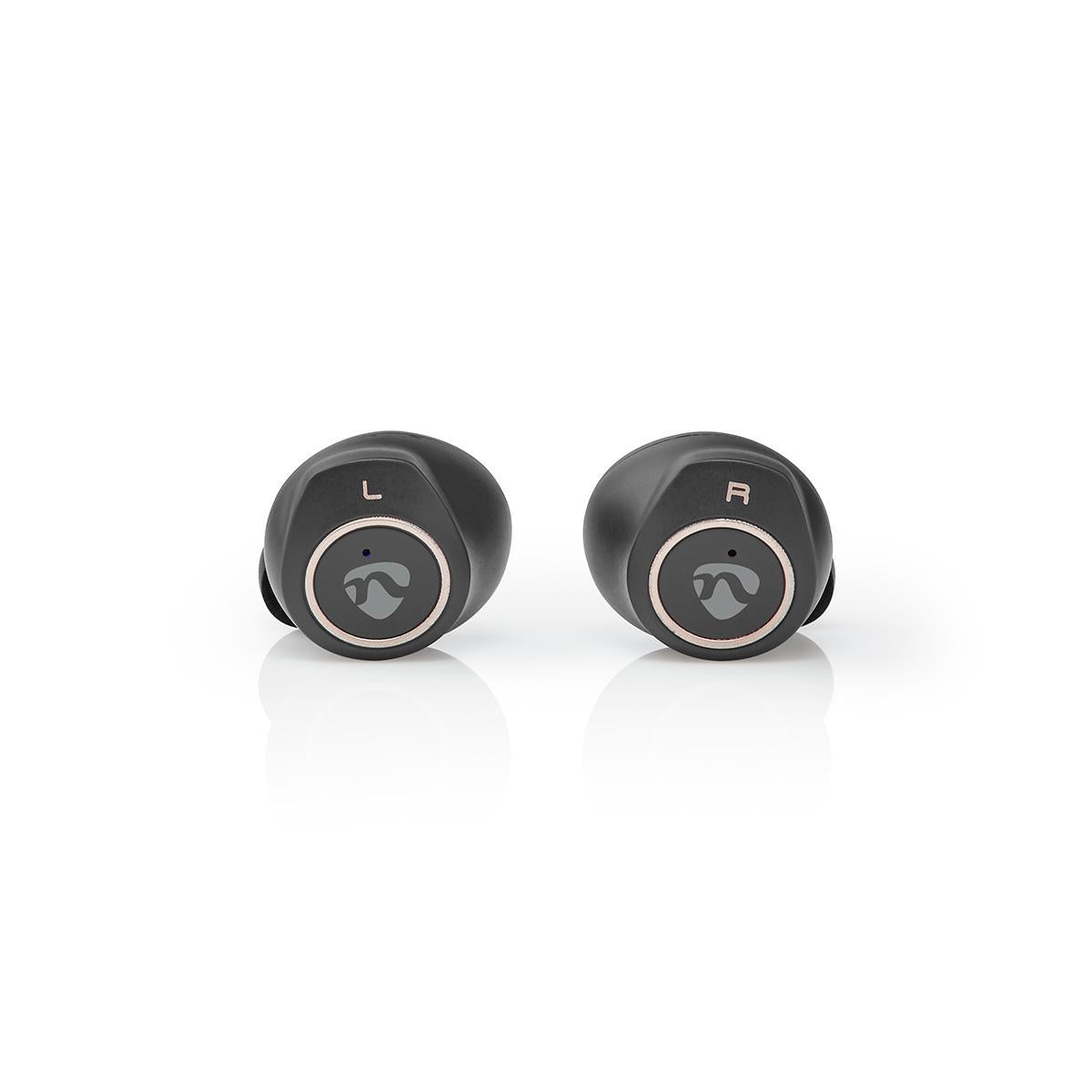Fully Wireless Headphones | Bluetooth® | Maximum battery life: 3 hours | Press Control | Battery cover | Built-in microphone | Support for voice control | Ear Wings | Gold / Black