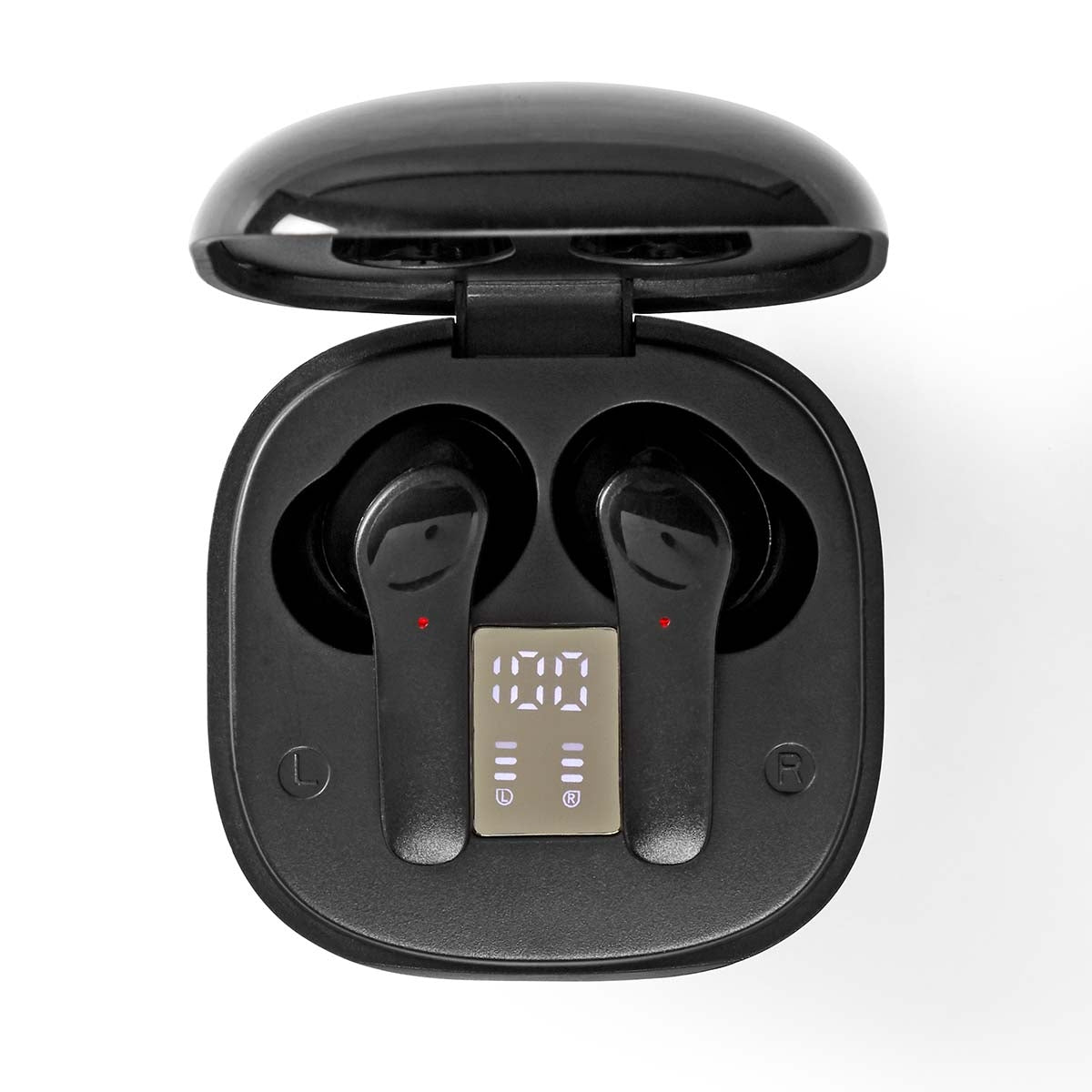 Fully Wireless Headphones | Bluetooth® | Maximum battery life: 5 hours | Press Control | Battery cover | Built-in microphone | Support for voice control | Noise reduction | Black