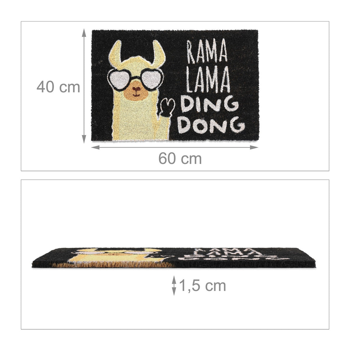 Funny Llama Coir Doormat – Indoor/Outdoor Use