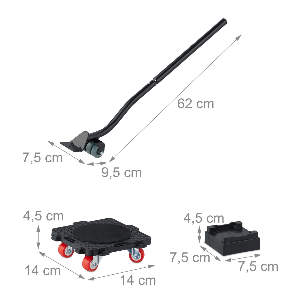 Furniture Lifter & Mover Set with 360° Rollers