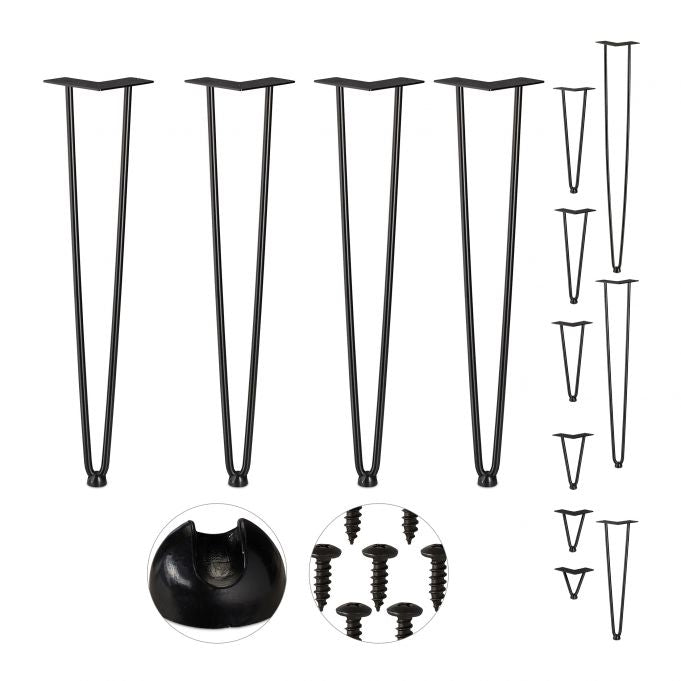 Furniture leg hairpin set of 4