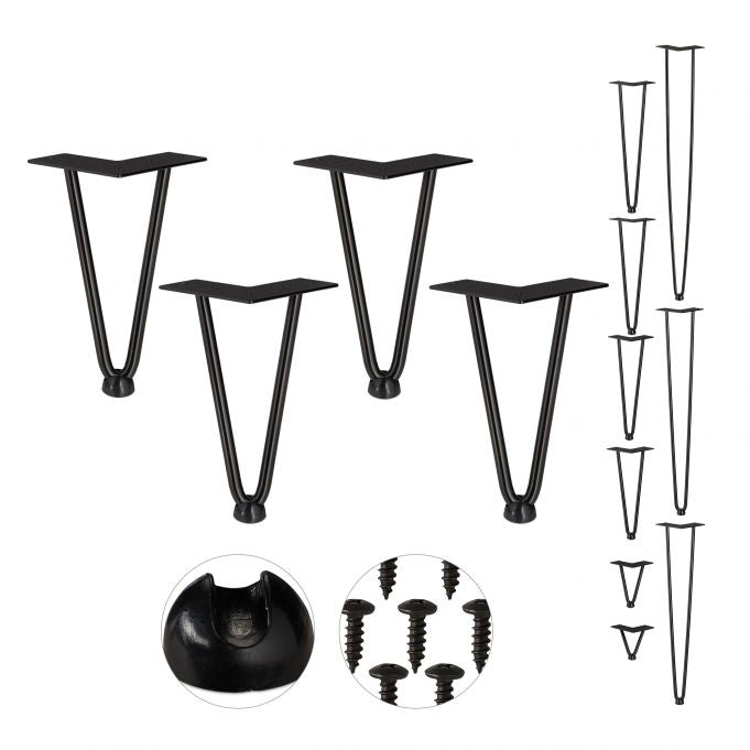Furniture leg hairpin set of 4