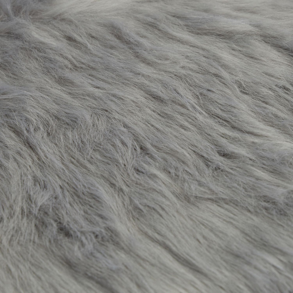 Fur stool gray