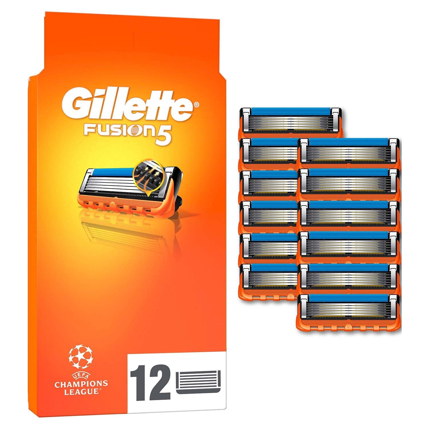 Fusion5 Razor Blades, 12-Pack, Men's Close Shave