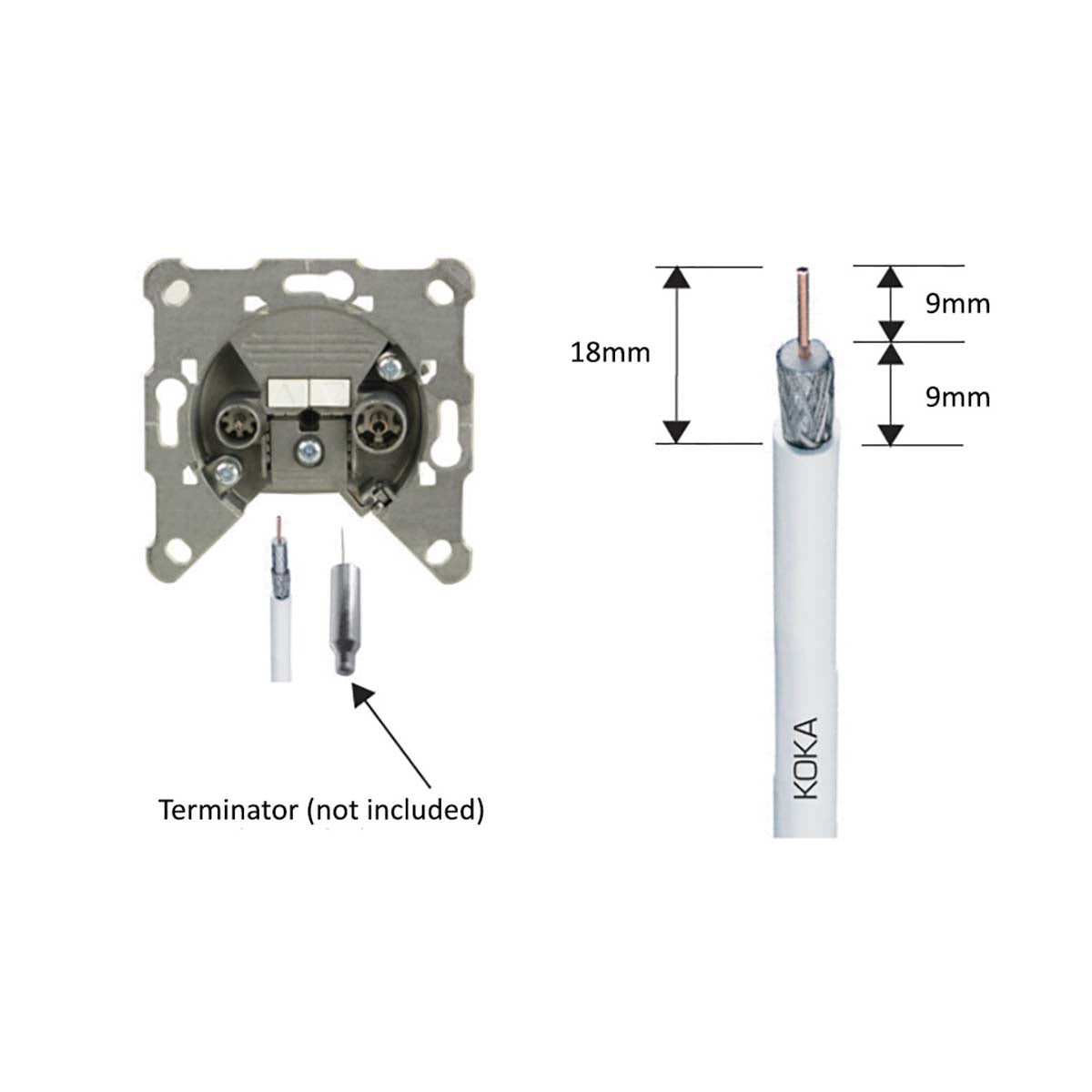 GEDU 15NL Wall Box for 15 dB lacing system
