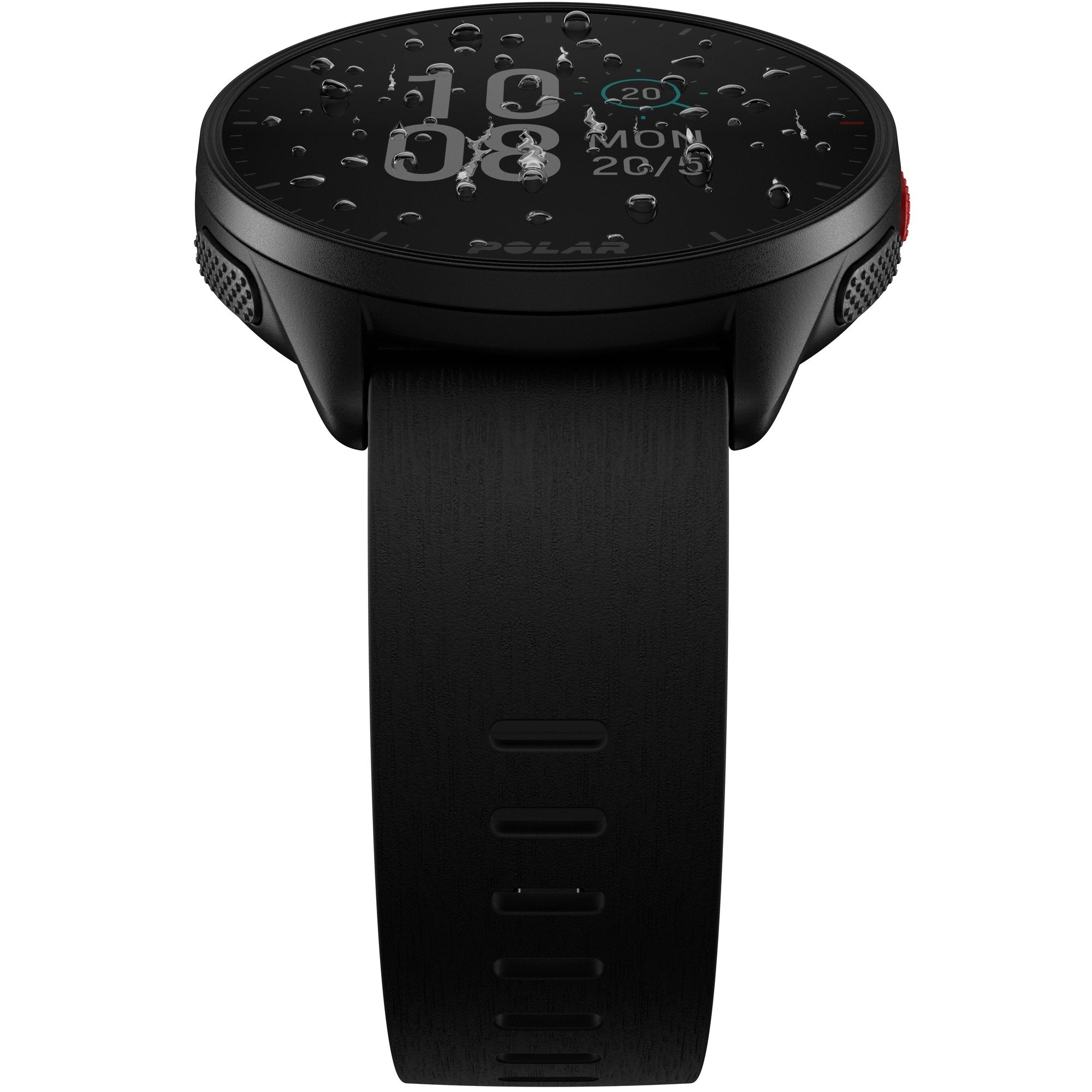 GPS Running Watch, Night Black, Size S-L