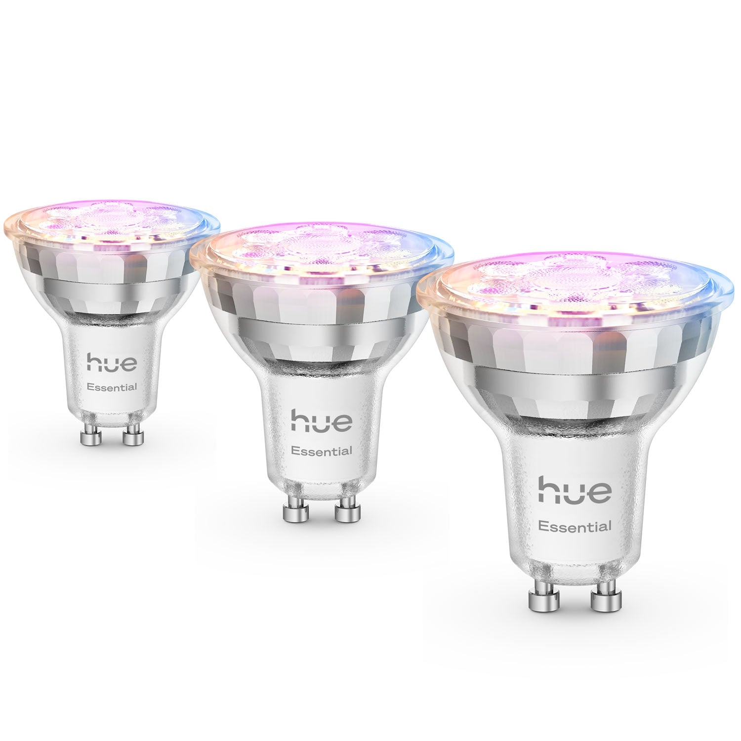 GU10 LED Bulbs, 50W, White & Color, 3-Pack