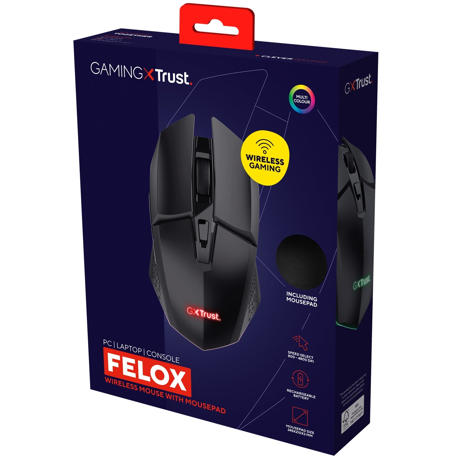 GXT 112 Felox Wireless Gaming mouse + mousepad Black