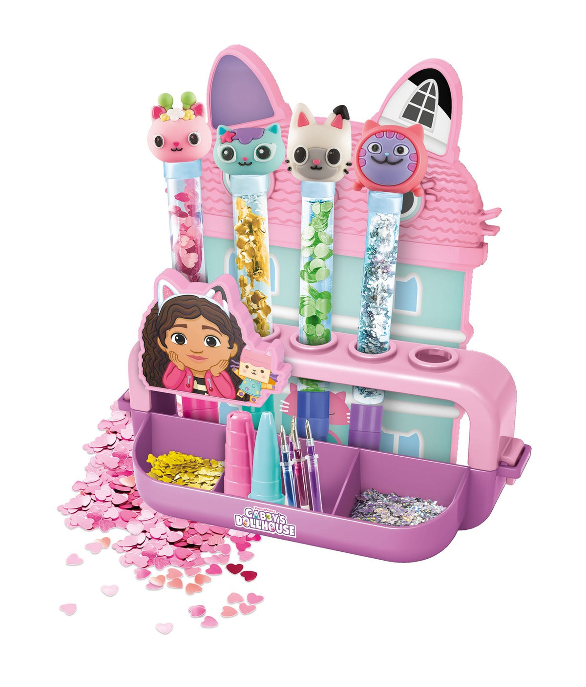 Gabby's Dollhouse Pen Set, Create & Assemble 5 Pens