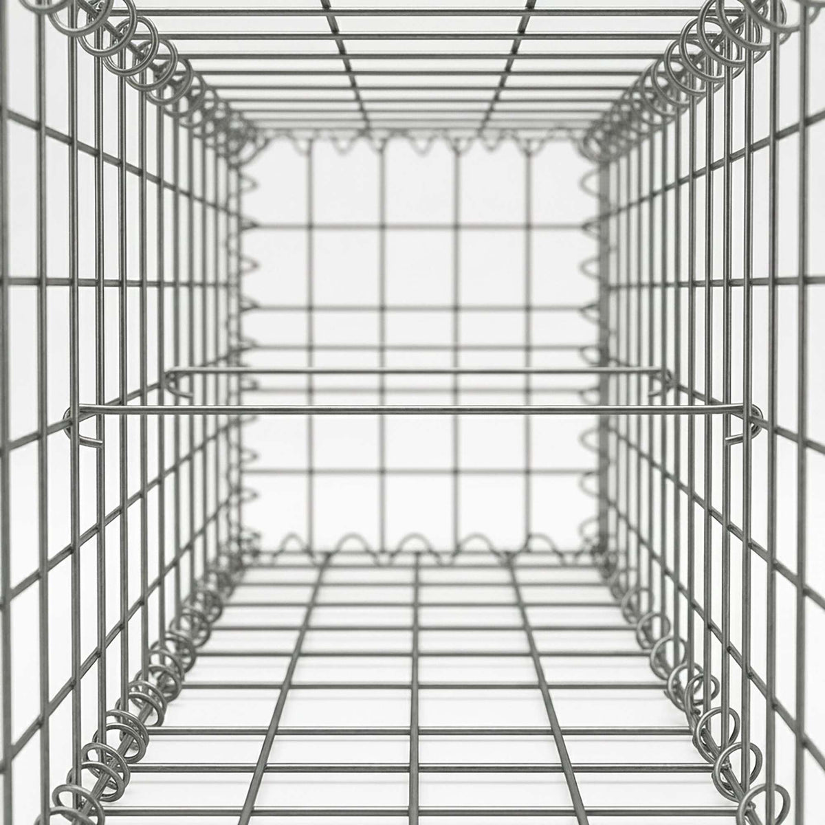 Galvanised Gabion Basket, 200x30x100 cm, 3 Compartments