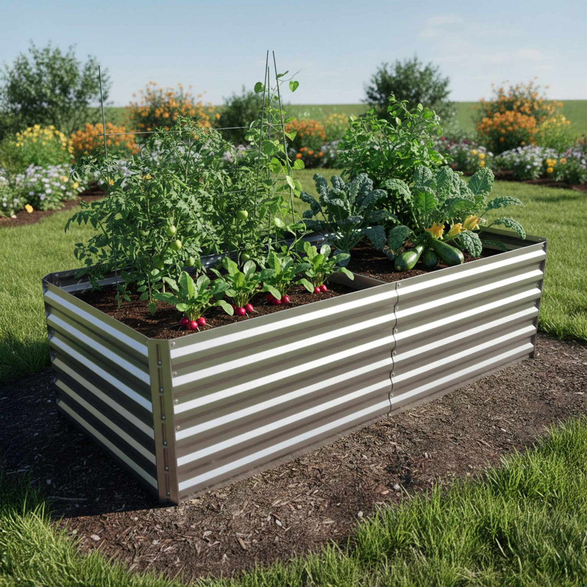Galvanised Metal Raised Garden Bed – Pest Resistant