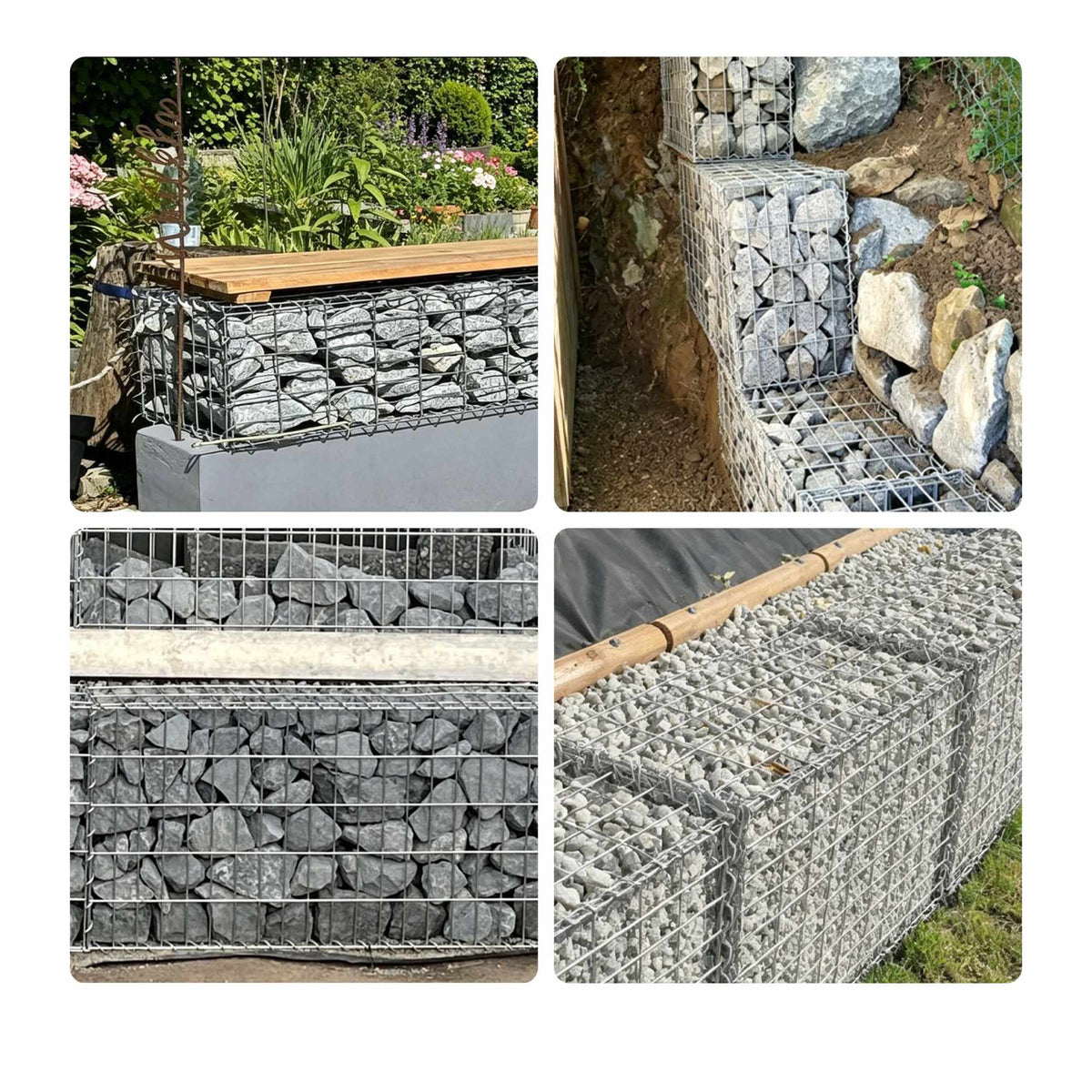 Galvanised Steel Gabion Basket, 100 x 200 x 50 cm