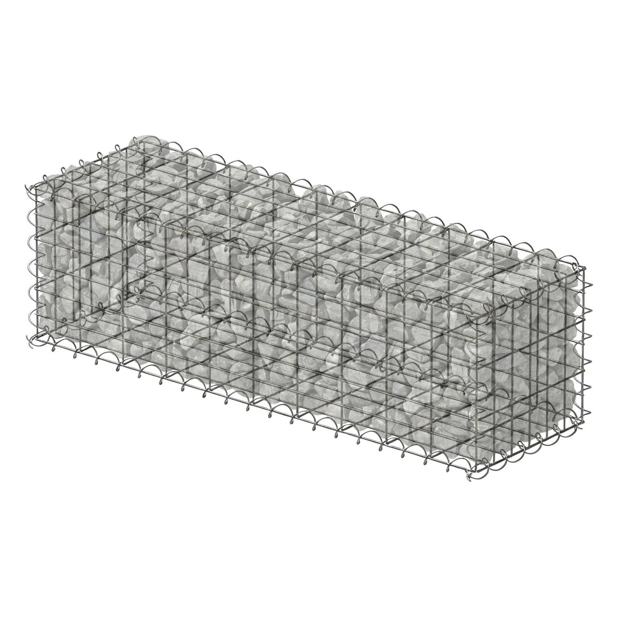 Galvanised Steel Gabion Basket, 100x30x30 cm