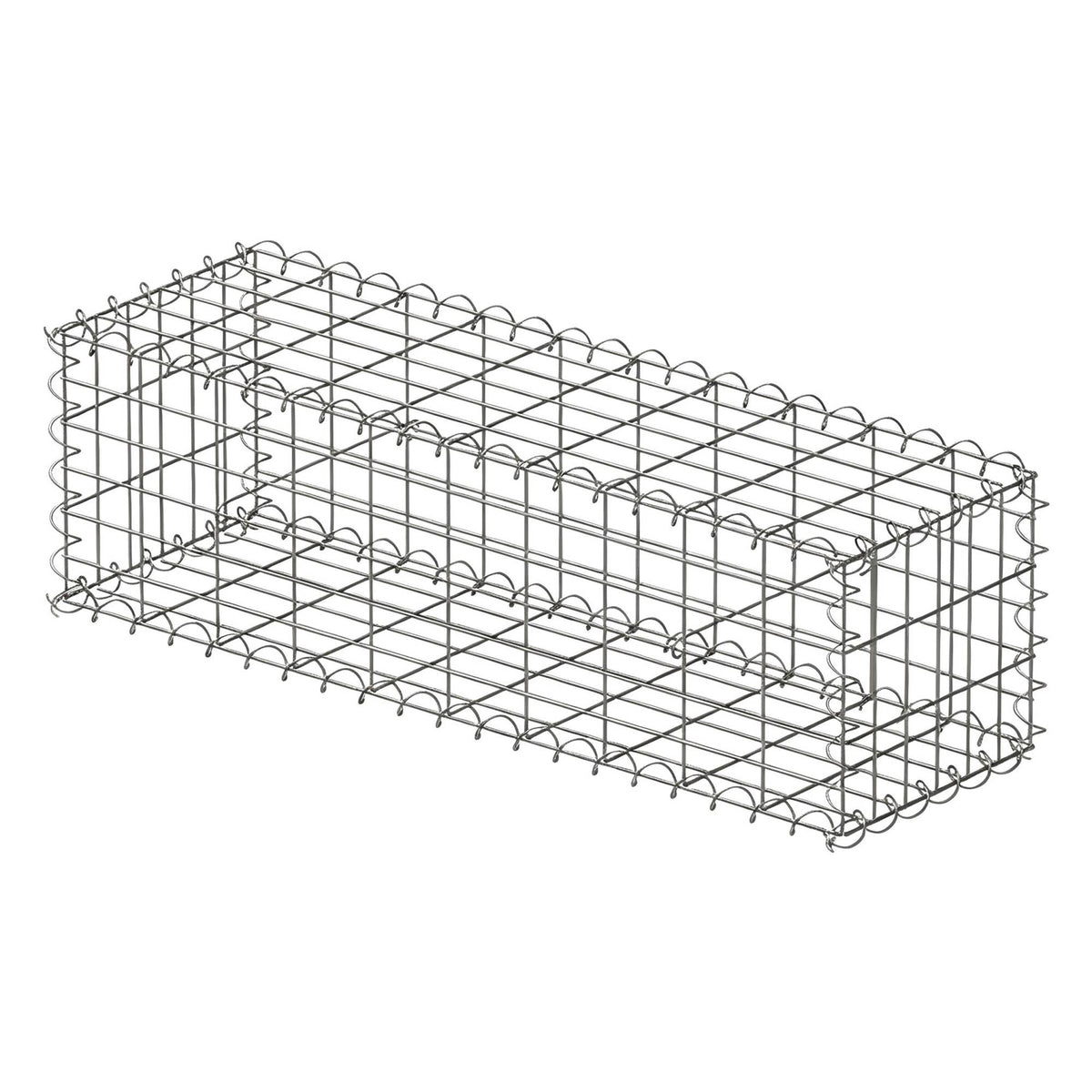 Galvanised Steel Gabion Basket, 100x30x30 cm