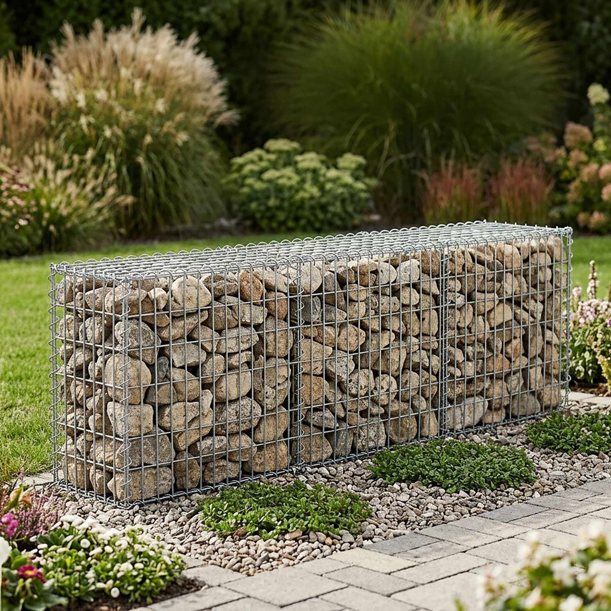 Galvanised Steel Gabion Basket, 100x50x50 cm
