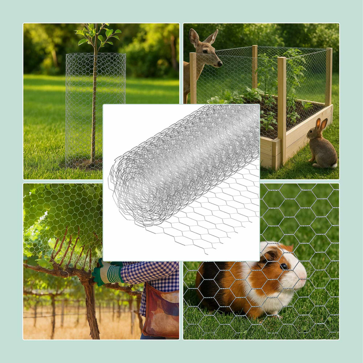 Galvanised Wire Mesh Fence, 15x25 mm, Cut-to-Size