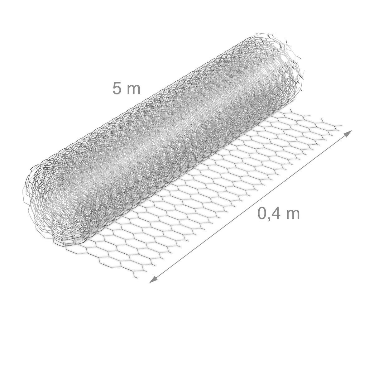 Galvanised Wire Mesh Fence, 15x25 mm, Cut to Size