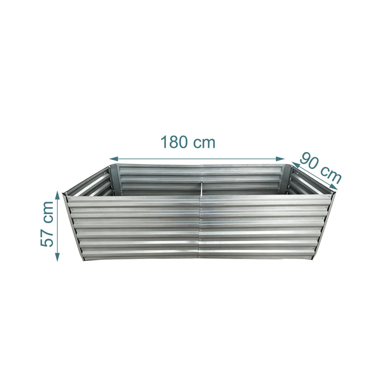 Galvanized Raised Garden Bed 57x180x90 cm