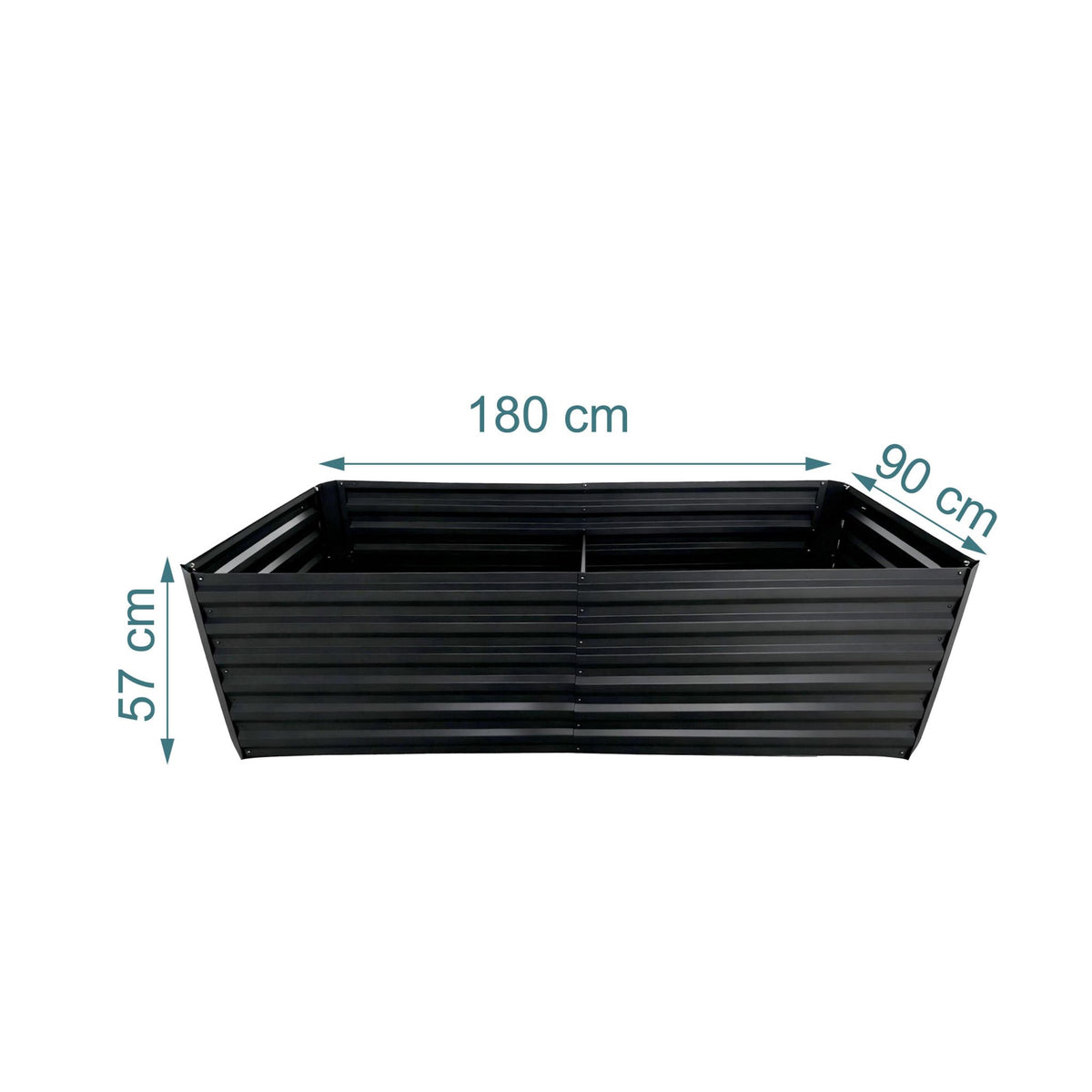 Galvanized Raised Garden Bed 57x180x90cm