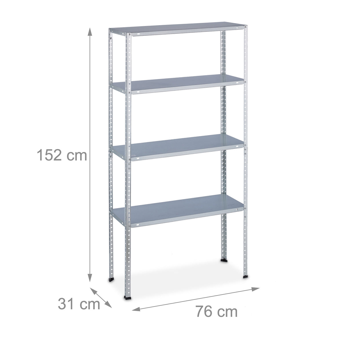 Galvanized shelves for high load, 2 pcs