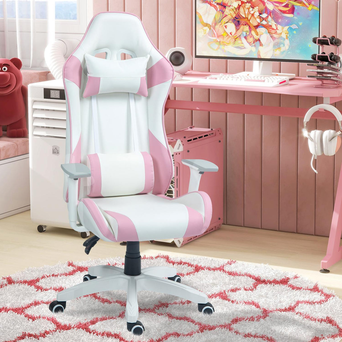 Gaming Chair Office Chair Ergonomic Computer Chair Lumbar Cushion Height Adjustable Rocker Function Reclining Function 3D Armrest